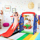 3-in-1 Junior Children Freestanding Design Climber Slide Swing Seat Basketball Hoop by LJGDeals