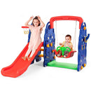 3-in-1 Junior Children Freestanding Design Climber Slide Swing Seat Basketball Hoop by LJGDeals