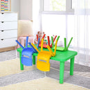 Kids Colorful Plastic Table and 4 Chairs Set by LJGDeals