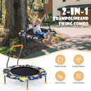 Convertible Swing and Trampoline Set with Upholstered Handrail by LJGDeals