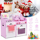 Kids Wooden Kitchen Toy Strawberry Pretend Cooking Playset by LJGDeals