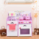 Kids Wooden Kitchen Toy Strawberry Pretend Cooking Playset