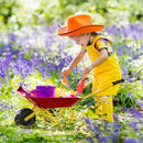 Outdoor Garden Backyard Play Toy Kids Metal Wheelbarrow-Red by LJGDeals