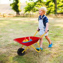 Outdoor Garden Backyard Play Toy Kids Metal Wheelbarrow-Red by LJGDeals