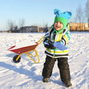 Outdoor Garden Backyard Play Toy Kids Metal Wheelbarrow-Red by LJGDeals