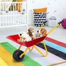 Outdoor Garden Backyard Play Toy Kids Metal Wheelbarrow-Red by LJGDeals