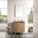 James Martin Laurent 30" Dual Mount Single Bathroom Vanity, Light Natural Oak