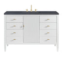 James Martin Myrrin 48" Single Bathroom Vanity, Bright White