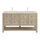 James Martin Breckenridge 60" Double Bathroom Vanity, Whitewashed Oak