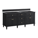 James Martin Lorelai 72" Double Bathroom Vanity, Black Onyx