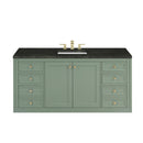 James Martin Chicago 60" Single Bathroom Vanity, Smokey Celadon