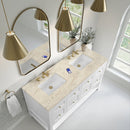 James Martin Breckenridge 60" Double Bathroom Vanity, Bright White