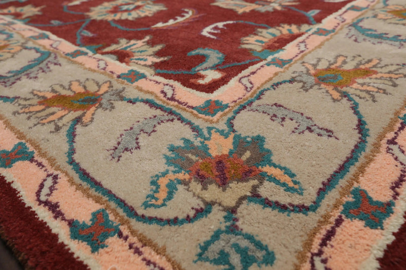 5' x 8' Handmade 100% Wool Traditional Oriental Area Rug Plum