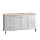 James Martin Chicago 60" Single Bathroom Vanity, Glossy White