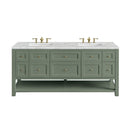 James Martin Breckenridge 72" Double Bathroom Vanity, Smokey Celadon