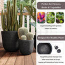Lightweight Durable Magnesium Oxide Planters Set of 3