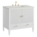 James Martin Myrrin 36" Single Bathroom Vanity, Bright White