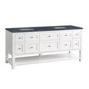 James Martin Breckenridge 72" Double Bathroom Vanity, Bright White