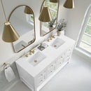 James Martin Breckenridge 60" Double Bathroom Vanity, Bright White