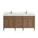 James Martin Brittany 72" Double Bathroom Vanity, Pecan