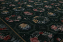 4'x6' Hand Woven French Aubusson Needlepoint wool Oriental area rug Green