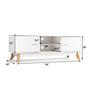 Wooden TV Stand with 2 Storage Cabinets and 2 Open Shelves for 60 Inch TV by LJGDeals