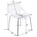 Set of 6 Accent Armless Modern Dining Chairs with Plastic Feet Pads by LJGDeals