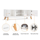 Wooden TV Stand with 2 Storage Cabinets and 2 Open Shelves for 60 Inch TV by LJGDeals