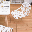 Set of 6 Accent Armless Modern Dining Chairs with Plastic Feet Pads by LJGDeals