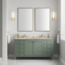 James Martin Chicago 60" Double Bathroom Vanity, Smokey Celadon