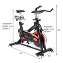 Indoor Fixed Aerobic Fitness Exercise Bicycle with Flywheel and LCD Display by LJGDeals