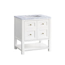 James Martin Breckenridge 30" Single Bathroom Vanity, Bright White