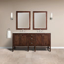 James Martin Addison 72" Double Bathroom Vanity, Mid-Century Acacia