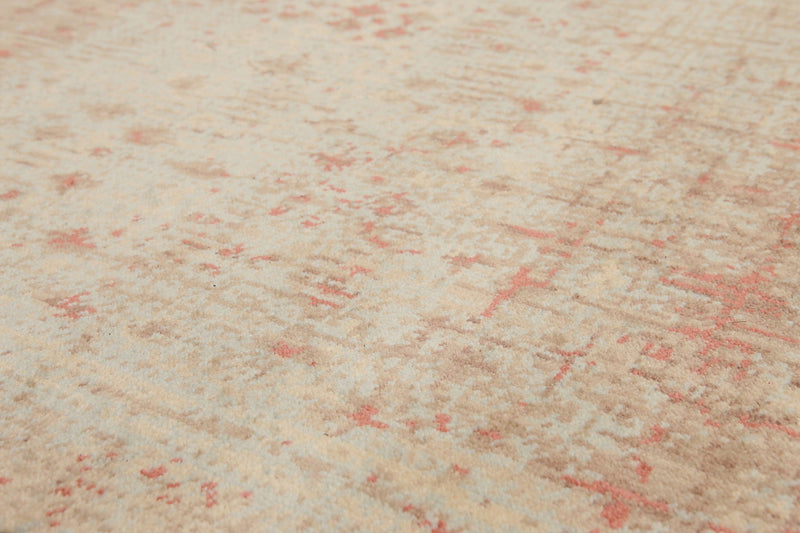 5'6" x 8' Hand Knotted Industrial Distress Glam 100% Wool Area rug Aqua