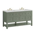 James Martin Breckenridge 60" Double Bathroom Vanity, Smokey Celadon