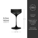 Reserve Nouveau Crystal Coupe Glasses in Smoke Set of 2 by Viski
