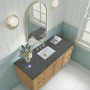 James Martin Laurent 60" Dual Mount Single Bathroom Vanity, Light Natural Oak