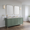 James Martin Chicago 72" Double Bathroom Vanity, Smokey Celadon