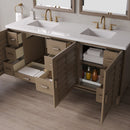 James Martin Portland 72" Double Bathroom Vanity, Whitewashed Walnut