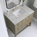 James Martin Emmeline 36" Single Bathroom Vanity, Pebble Oak