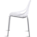 Set of 6 Accent Armless Modern Dining Chairs with Plastic Feet Pads by LJGDeals