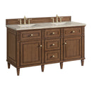 James Martin Lorelai 60" Double Bathroom Vanity, Mid-Century Walnut