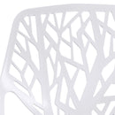 Set of 6 Accent Armless Modern Dining Chairs with Plastic Feet Pads