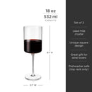 Laurel Crystal Red Wine Glasses Set of 2 by Viski