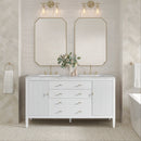 James Martin Myrrin 60" Double Bathroom Vanity, Bright White