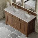 James Martin Brookfield 60" Double Bathroom Vanity, Honey Oak