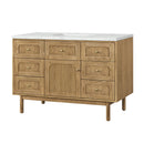 James Martin Laurent 48" Dual Mount Single Bathroom Vanity, Light Natural Oak