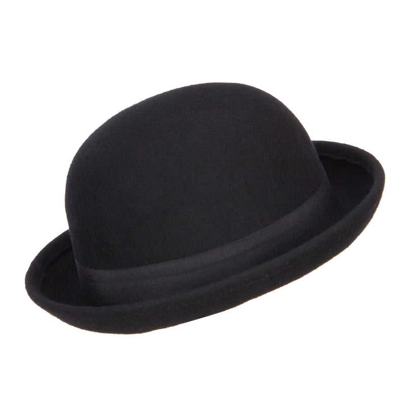 Wool Felt Upturn Brim Bowler Hat
