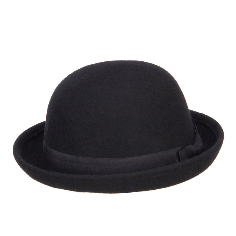 Wool Felt Upturn Brim Bowler Hat