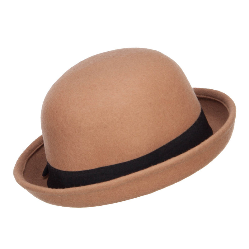 Wool Felt Upturn Brim Bowler Hat
